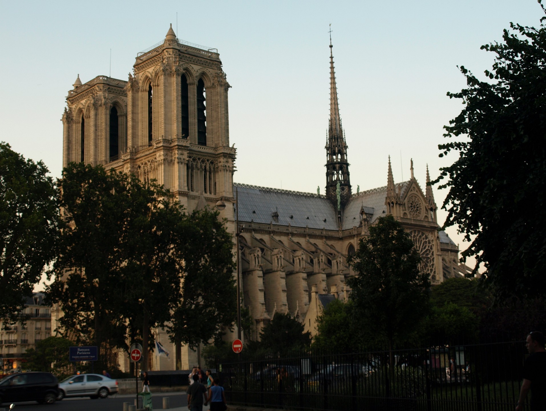 Looking at the Northern Side of Notre Dame